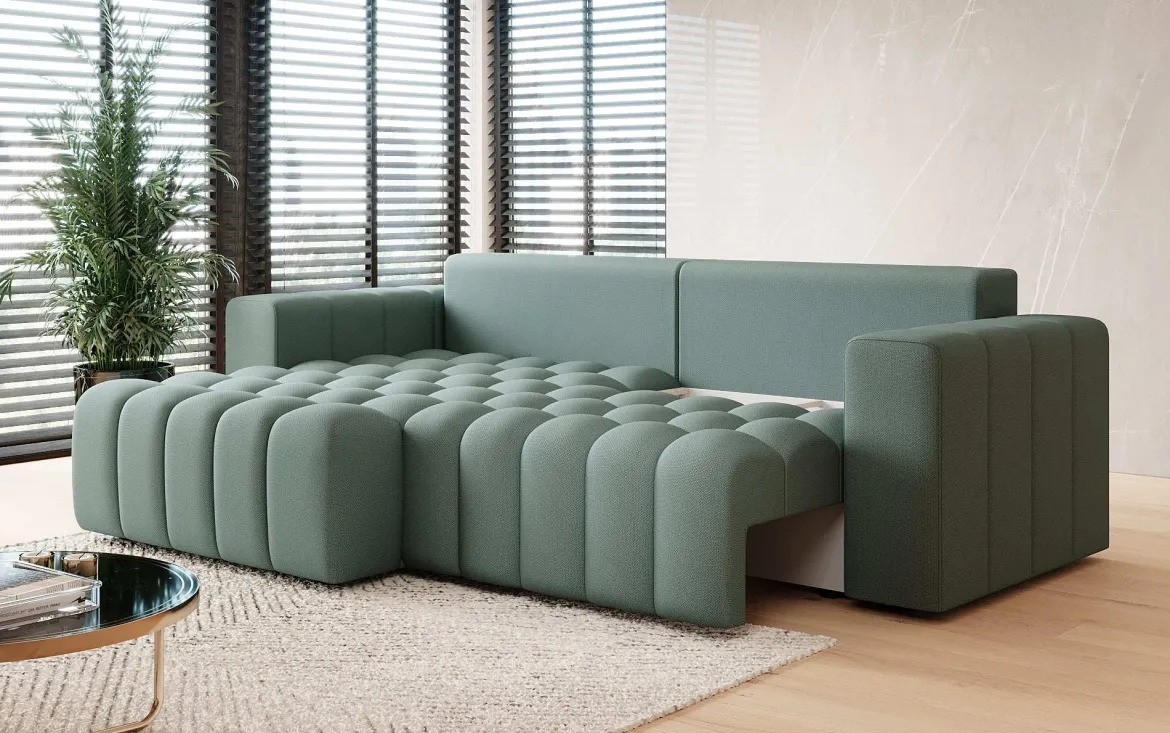 Designer Ecksofa Tirina mit Schlaffunktion