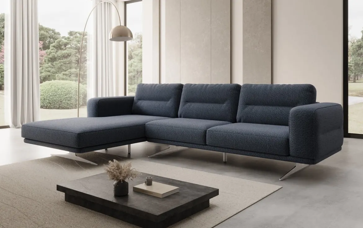Designer Ecksofa Torino in Bouclé