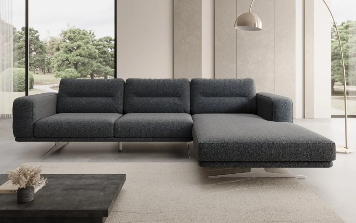 Designer Ecksofa Torino in Bouclé