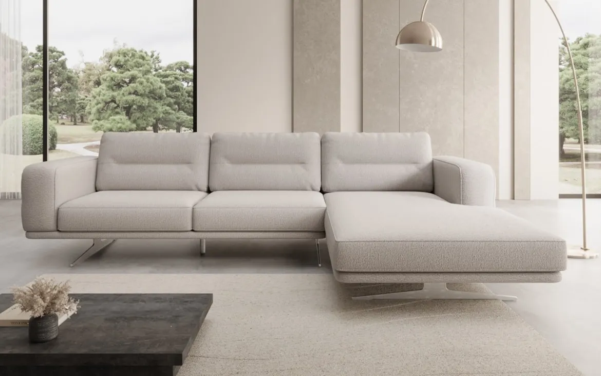 Designer Ecksofa Torino in Bouclé