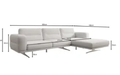 Designer Ecksofa Torino in Bouclé