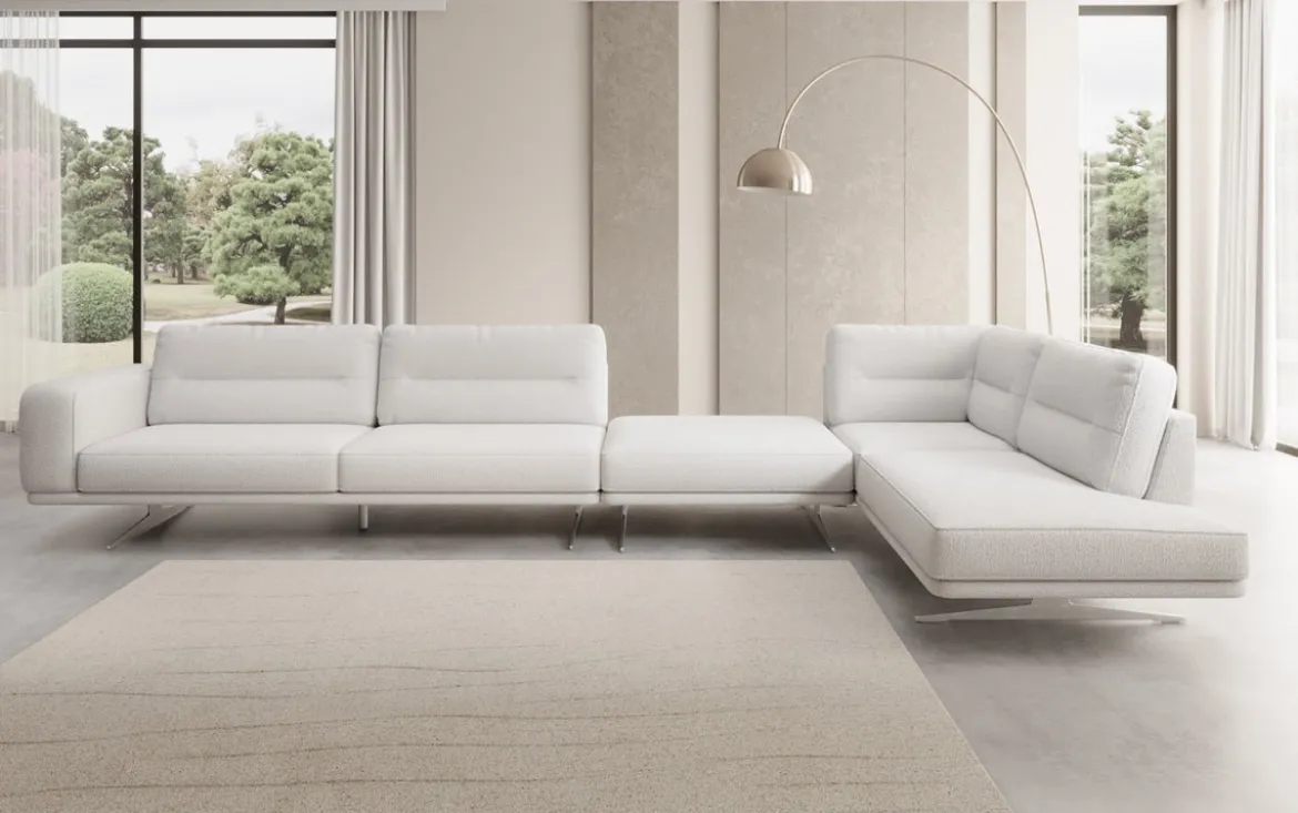 Designer Ecksofa Torino Maxi in Bouclé