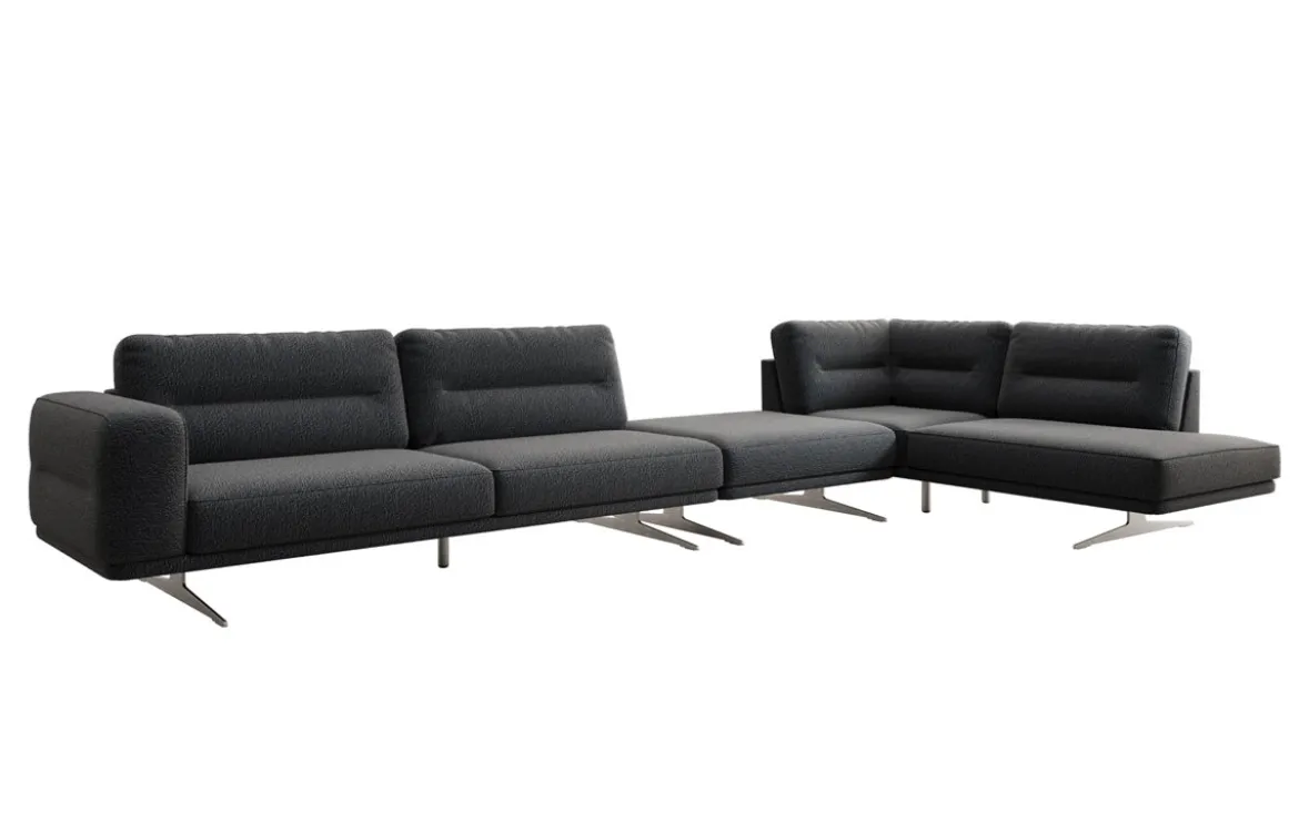 Designer Ecksofa Torino Maxi in Bouclé
