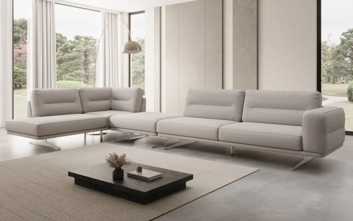Designer Ecksofa Torino Maxi in Bouclé
