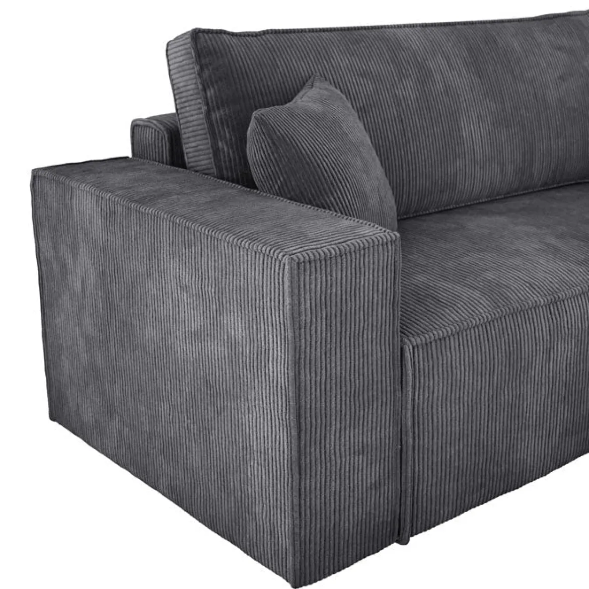 Designer Ecksofa Velanova mit Schlaffunktion und Stauraum aus Cord