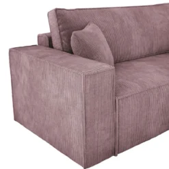 Designer Ecksofa Velanova mit Schlaffunktion und Stauraum aus Cord