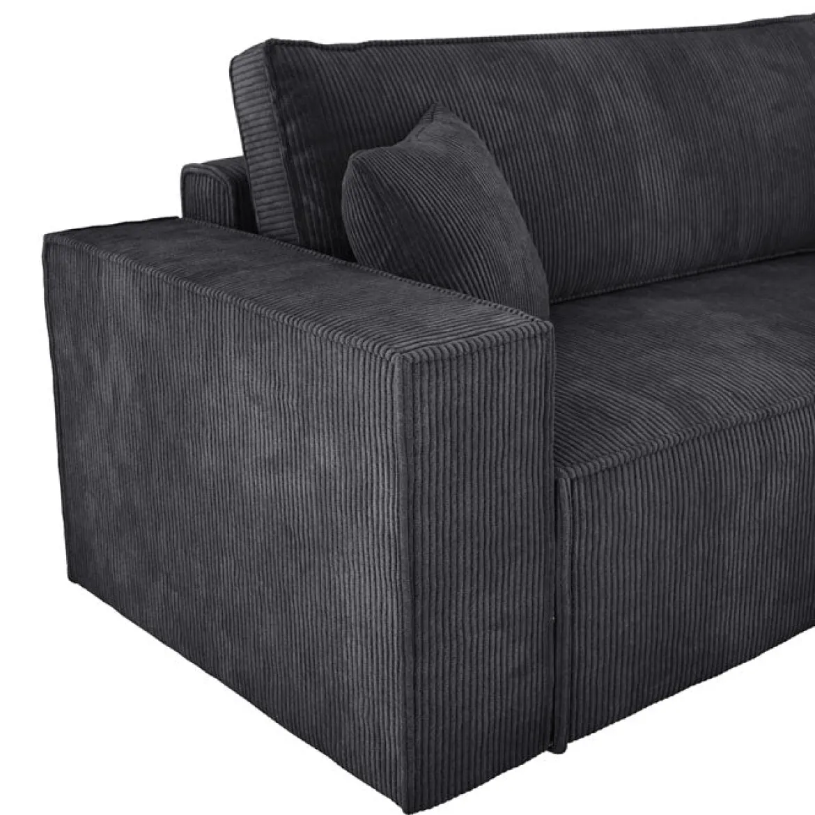 Designer Ecksofa Velanova mit Schlaffunktion und Stauraum aus Cord
