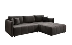 Designer Ecksofa Velaro mit Schlaf- und Klappfunktion in Samt