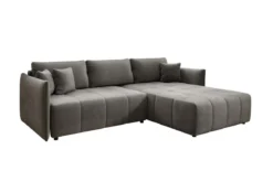 Designer Ecksofa Velaro mit Schlaf- und Klappfunktion in Samt