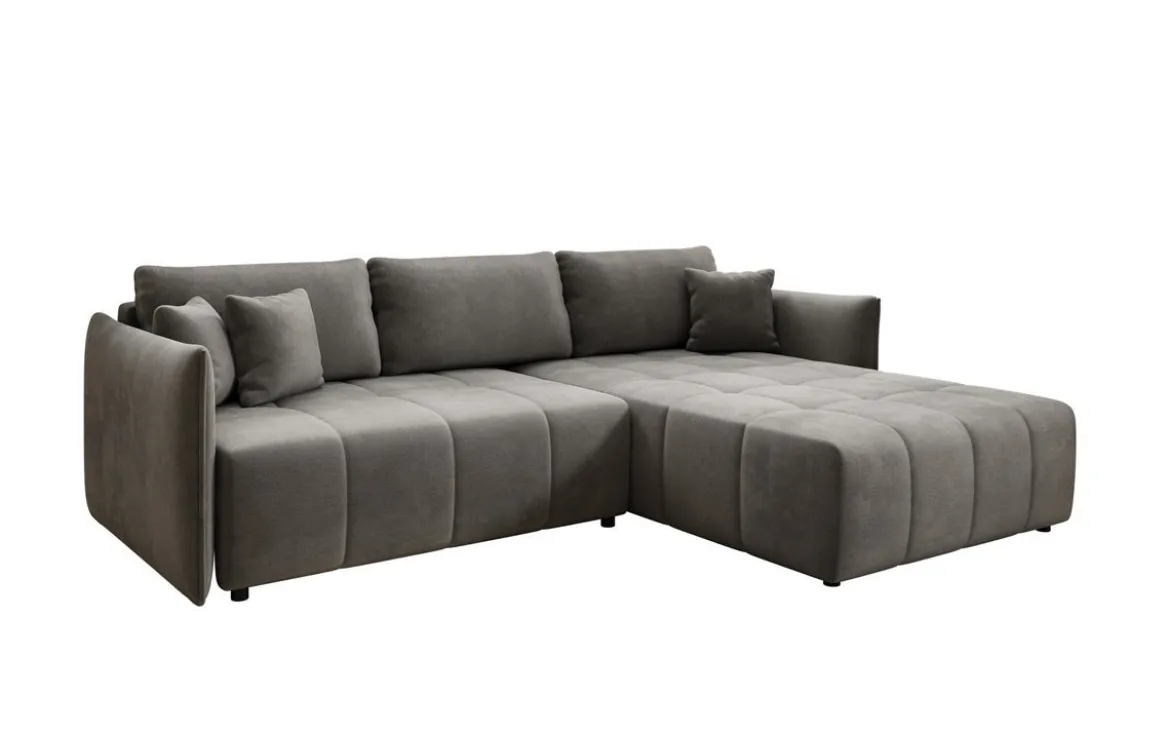 Designer Ecksofa Velaro mit Schlaf- und Klappfunktion in Samt
