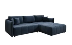 Designer Ecksofa Velaro mit Schlaf- und Klappfunktion in Samt