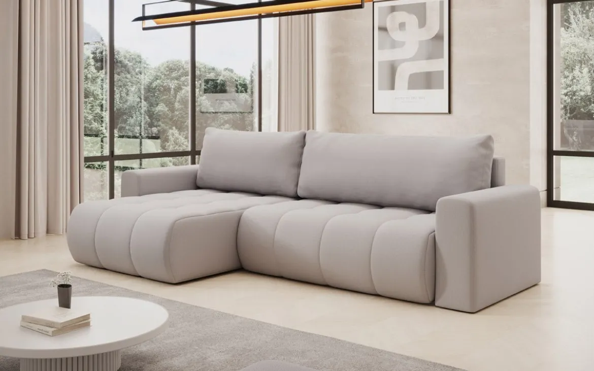 Designer Ecksofa Venezia mit Schlaffunktion und Stauraum