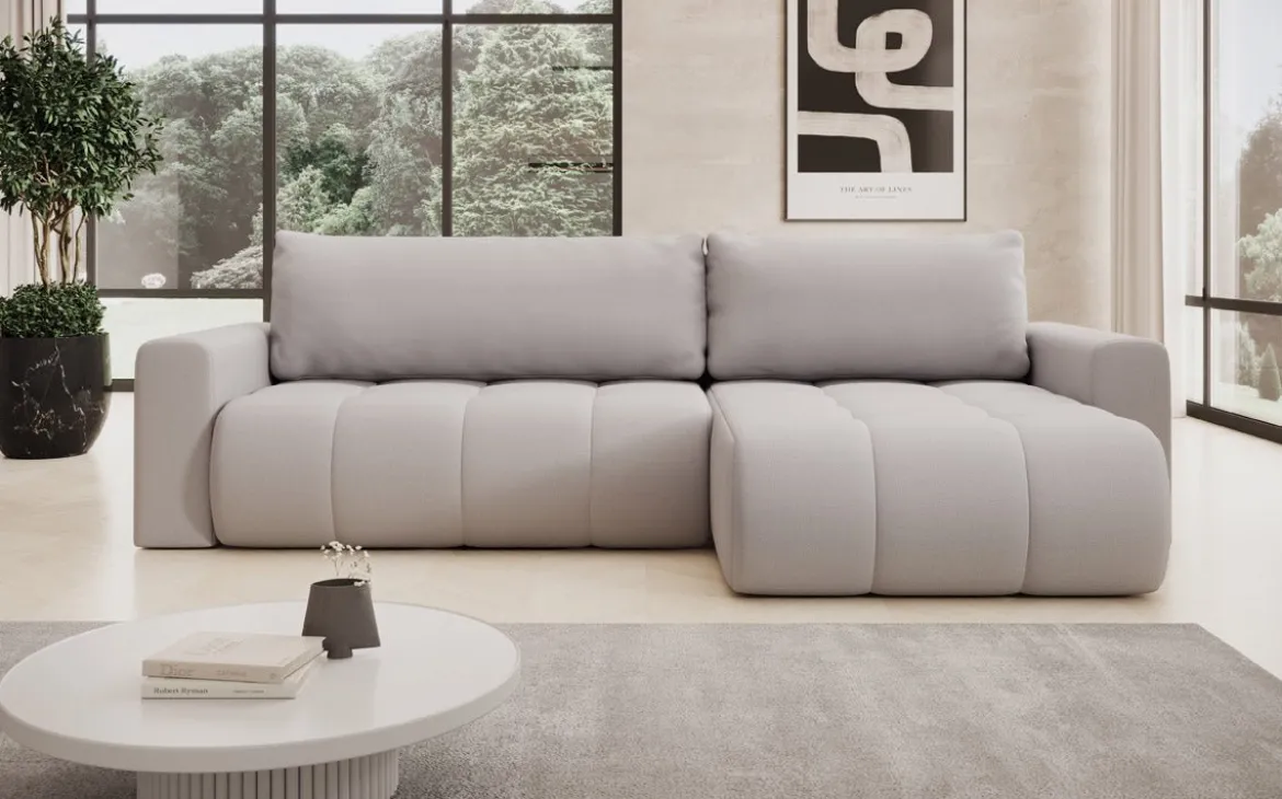 Designer Ecksofa Venezia mit Schlaffunktion und Stauraum