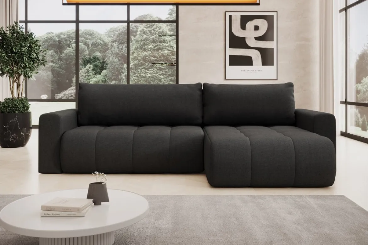 Designer Ecksofa Venezia mit Schlaffunktion und Stauraum