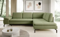 Designer Ecksofa Verila L mit Schlaf- und Klappfunktion