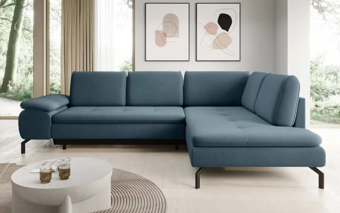 Designer Ecksofa Verila L mit Schlaf- und Klappfunktion