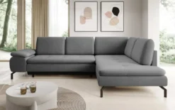 Designer Ecksofa Verila L mit Schlaf- und Klappfunktion