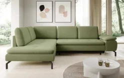 Designer Ecksofa Verila L mit Schlaf- und Klappfunktion