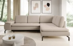 Designer Ecksofa Verila L mit Schlaf- und Klappfunktion