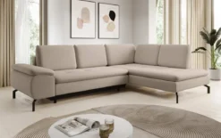 Designer Ecksofa Verila L mit Schlaf- und Klappfunktion