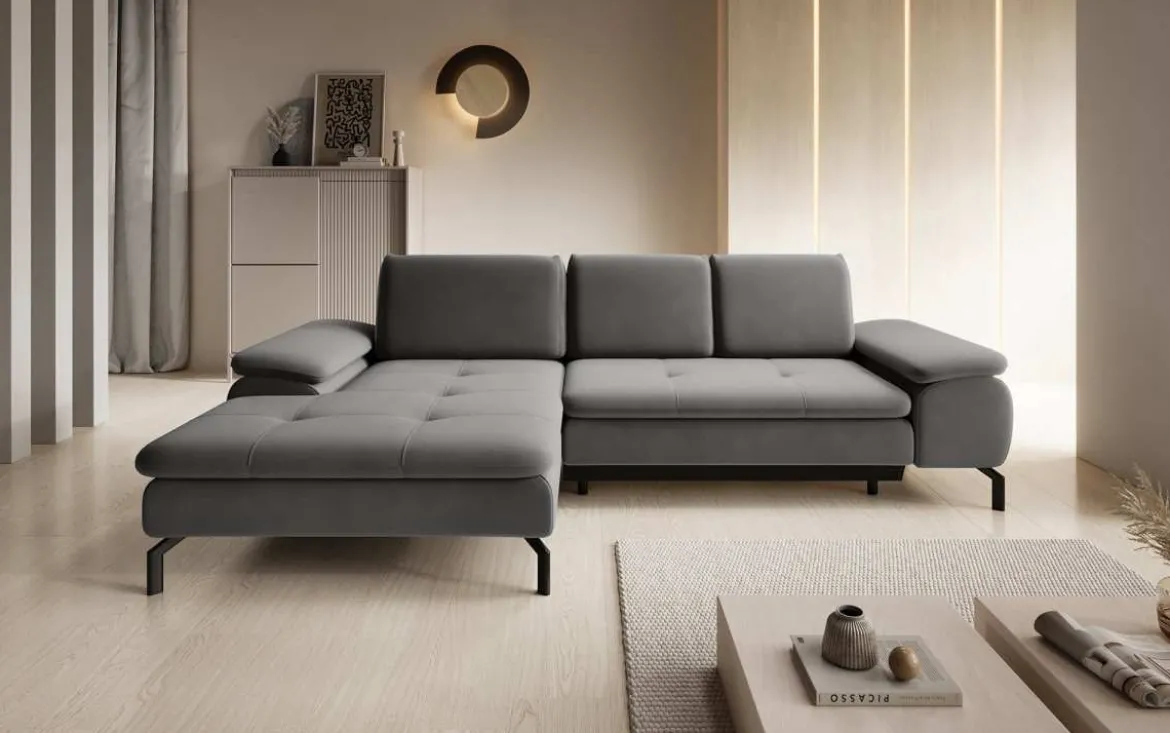 Designer Ecksofa Verila Mini mit Schlaf- und Klappfunktion