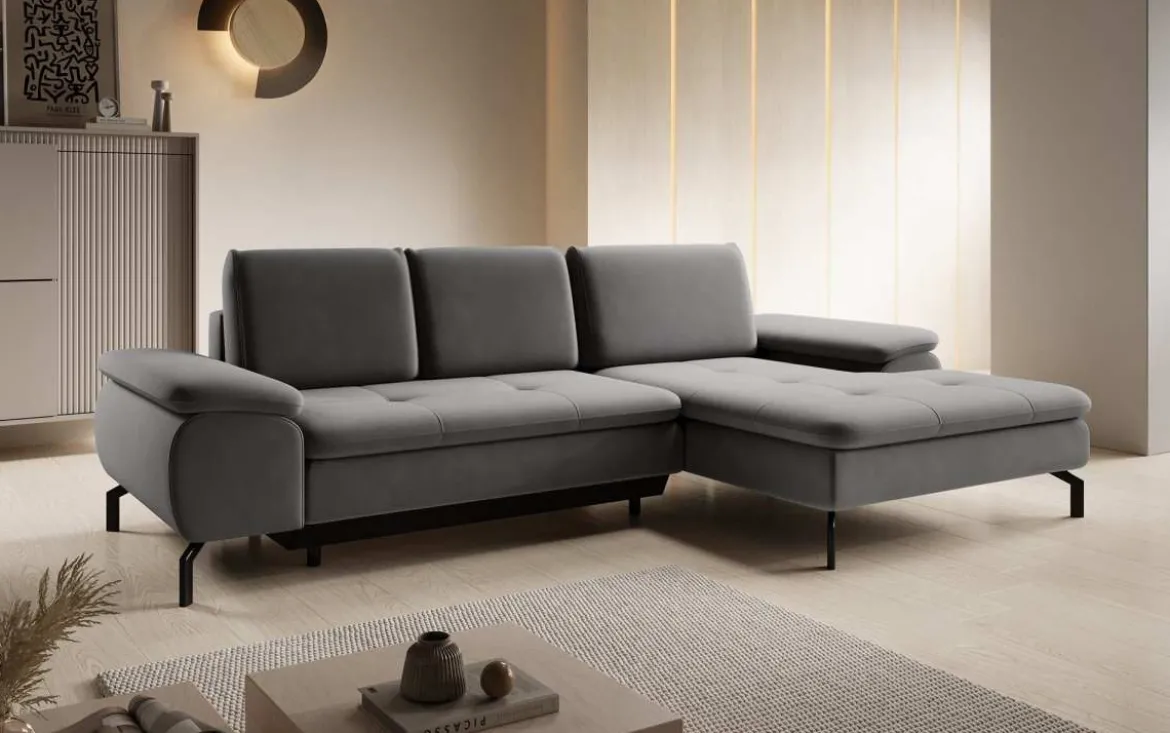 Designer Ecksofa Verila Mini mit Schlaf- und Klappfunktion
