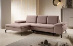 Designer Ecksofa Verila Mini mit Schlaf- und Klappfunktion