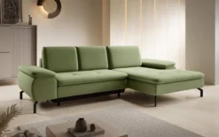 Designer Ecksofa Verila Mini mit Schlaf- und Klappfunktion