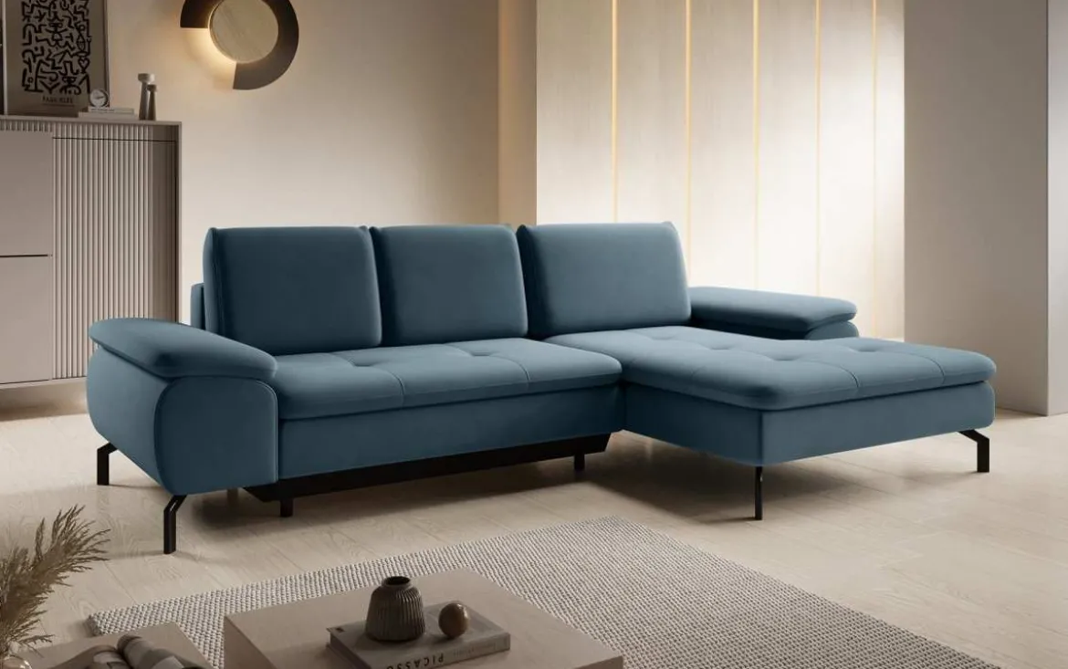 Designer Ecksofa Verila Mini mit Schlaf- und Klappfunktion