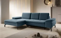 Designer Ecksofa Verila Mini mit Schlaf- und Klappfunktion