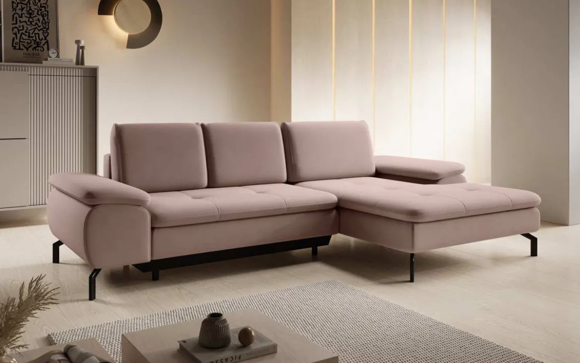 Designer Ecksofa Verila Mini mit Schlaf- und Klappfunktion