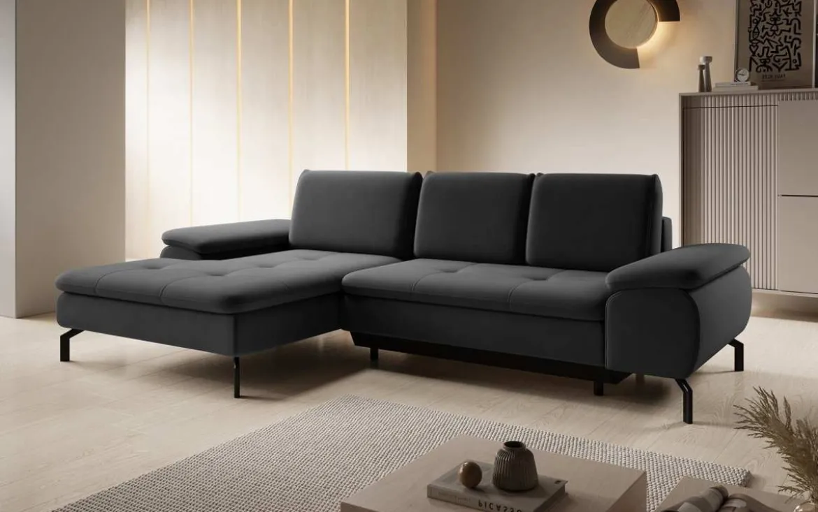 Designer Ecksofa Verila Mini mit Schlaf- und Klappfunktion