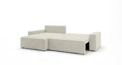 Designer Ecksofa Vienna mit Schlaf- und Klappfunktion in Cord