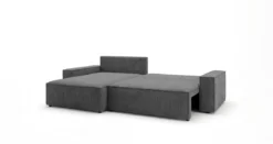 Designer Ecksofa Vienna mit Schlaf- und Klappfunktion in Cord