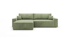 Designer Ecksofa Vienna mit Schlaf- und Klappfunktion in Cord