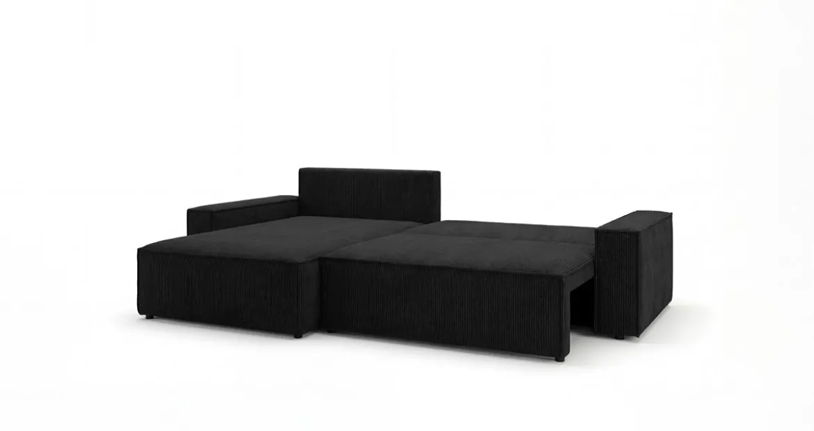 Designer Ecksofa Vienna mit Schlaf- und Klappfunktion in Cord