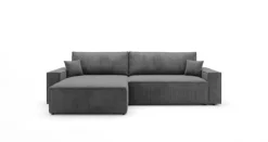 Designer Ecksofa Vienna mit Schlaf- und Klappfunktion in Cord