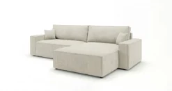 Designer Ecksofa Vienna mit Schlaf- und Klappfunktion in Cord