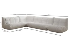 Designer Ecksofa Wohnlandschaft Calmo in Teddy Bouclé