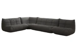 Designer Ecksofa Wohnlandschaft Calmo in Teddy Bouclé
