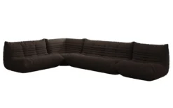 Designer Ecksofa Wohnlandschaft Calmo in Teddy Bouclé