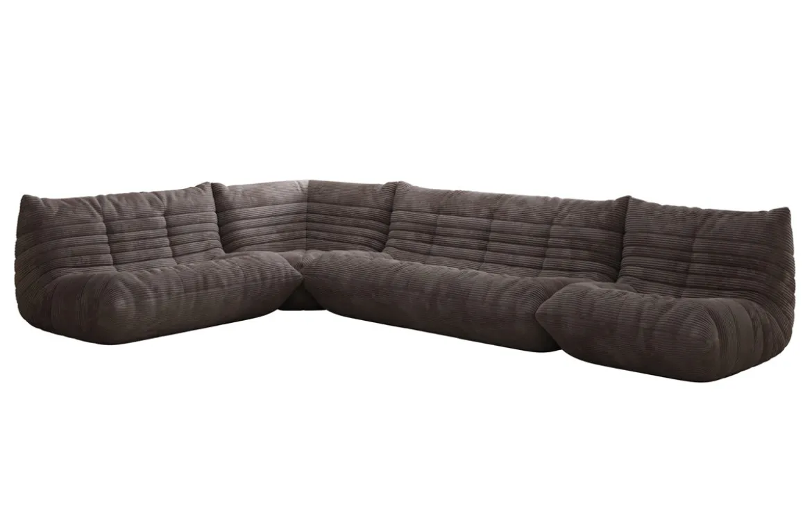 Designer Ecksofa Wohnlandschaft Calmo in Cord