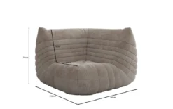 Designer Ecksofa Wohnlandschaft Calmo in Cord