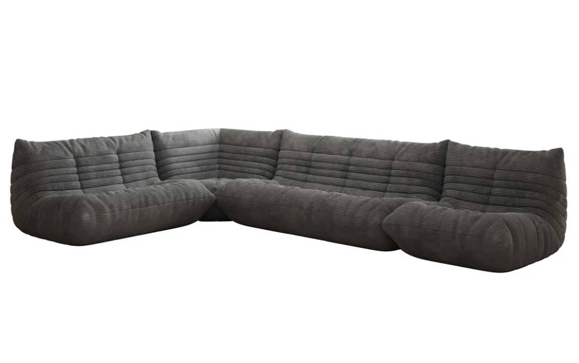 Designer Ecksofa Wohnlandschaft Calmo in Cord