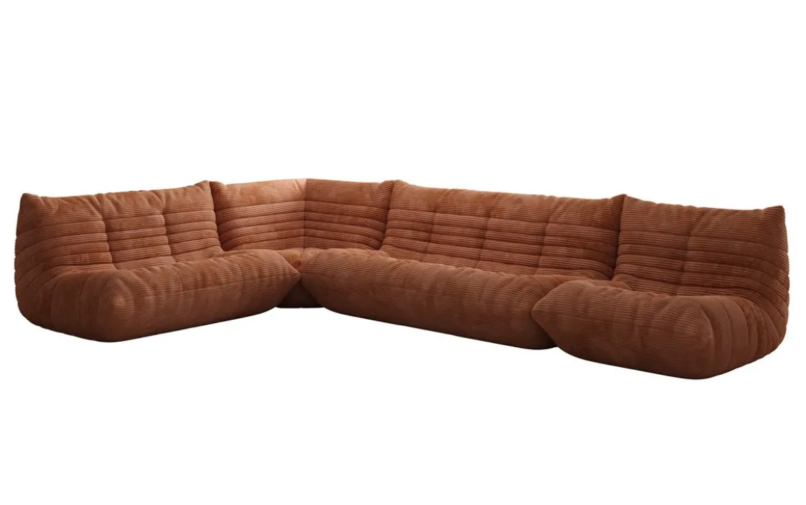 Designer Ecksofa Wohnlandschaft Calmo in Cord