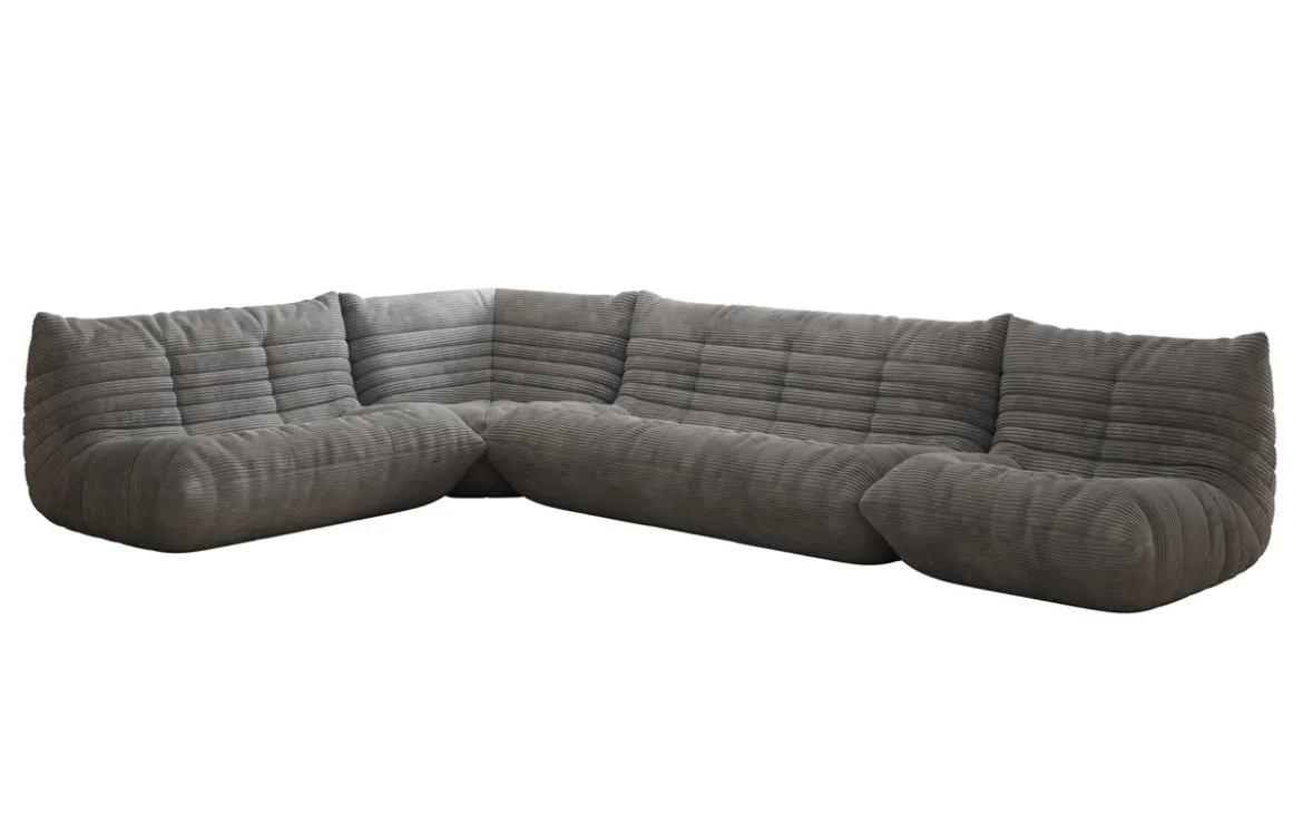 Designer Ecksofa Wohnlandschaft Calmo in Cord