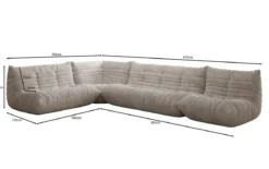 Designer Ecksofa Wohnlandschaft Calmo in Cord