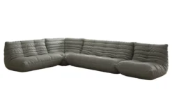 Designer Ecksofa Wohnlandschaft Calmo in Echtleder