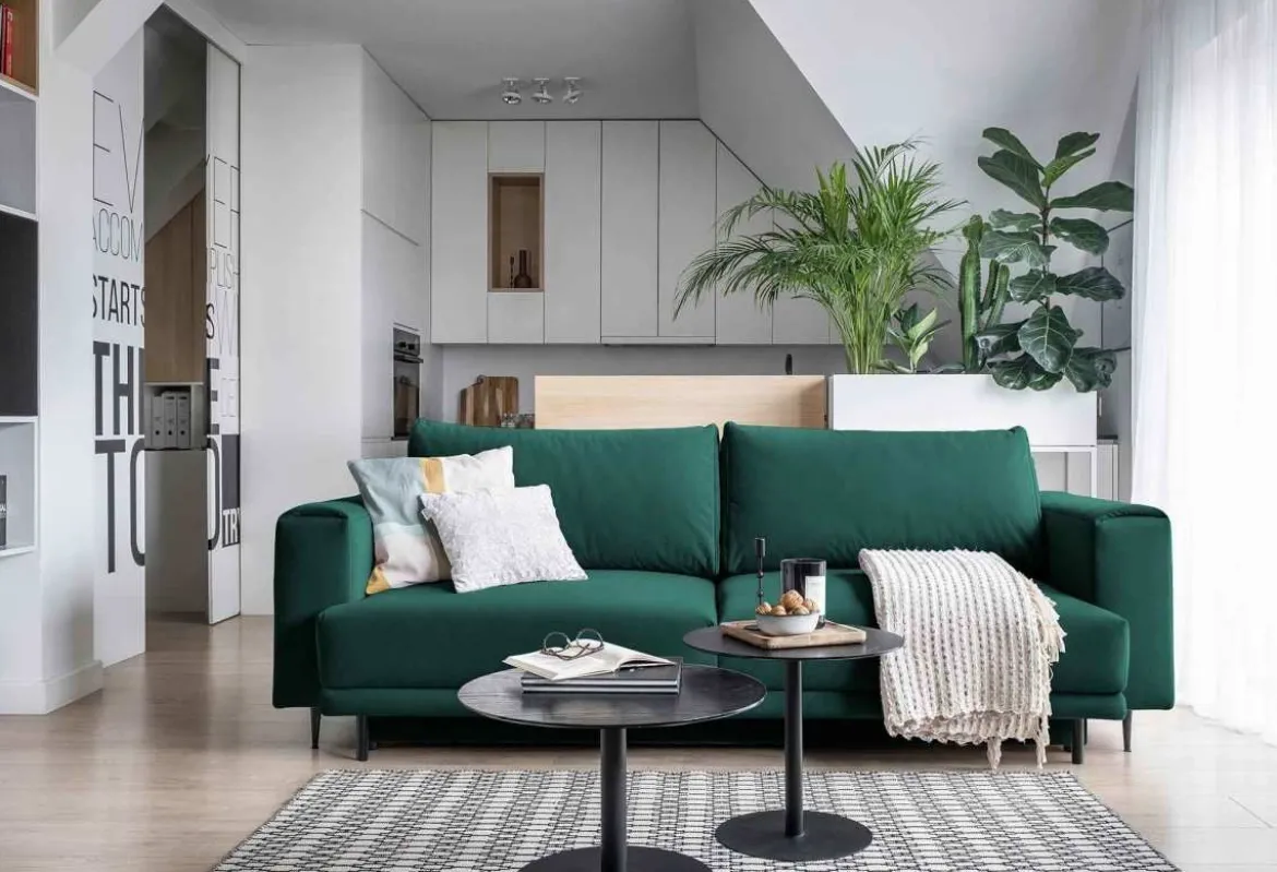 Designer 3er Sofa Diana mit Schlaffunktion und Stauraum
