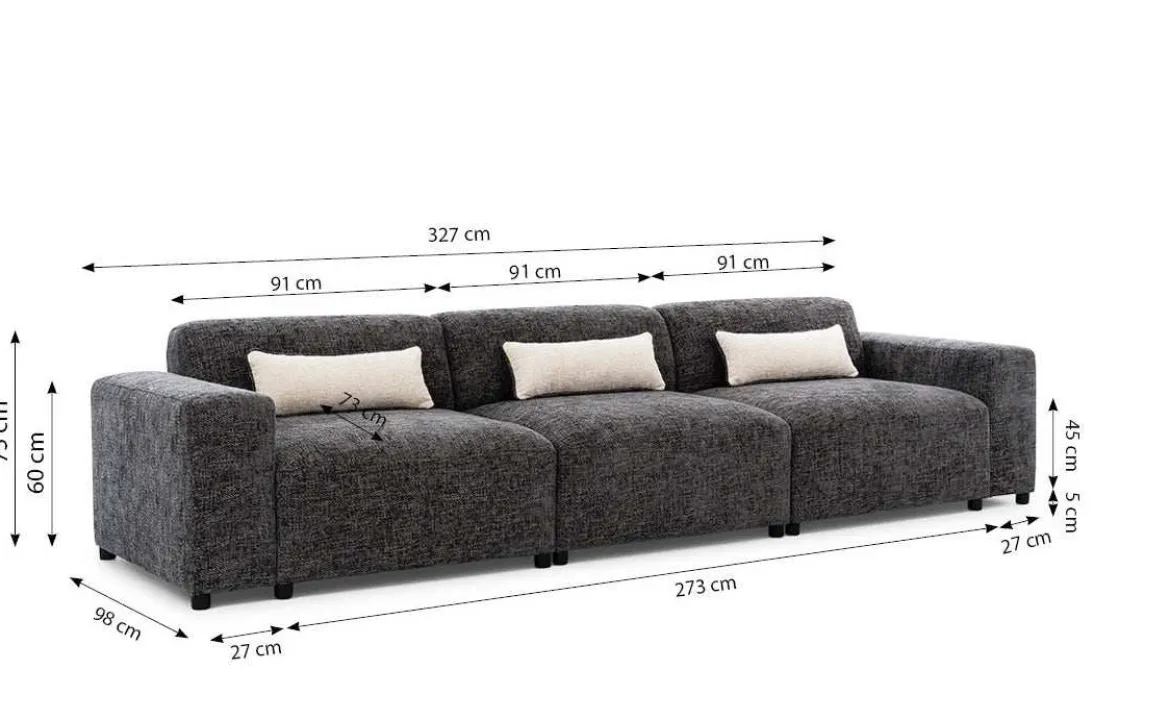 Designer 3er Sofa Napoli